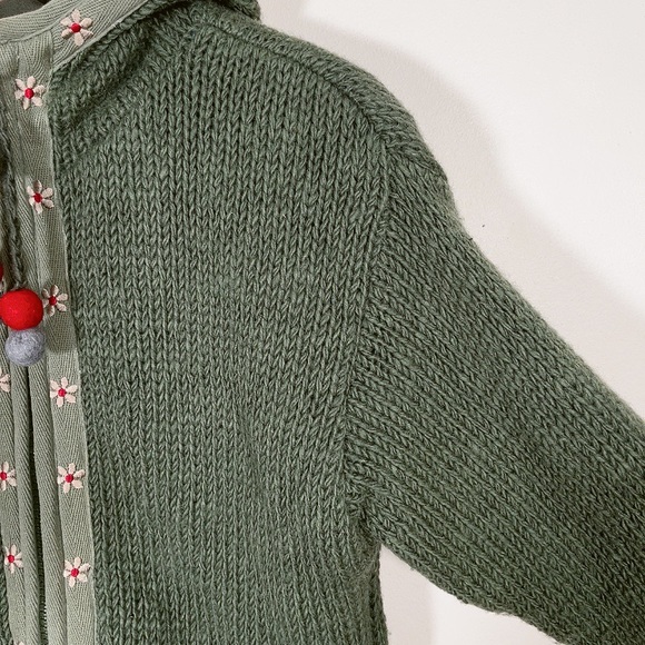 LAUNDROMAT | CHUNKY GREEN WOOL CARDIGAN - Picture 5 of 14